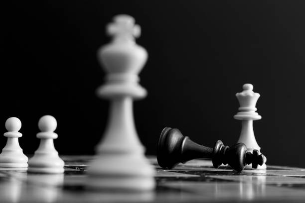 istock Chess photographed on a chessboard 1061308842