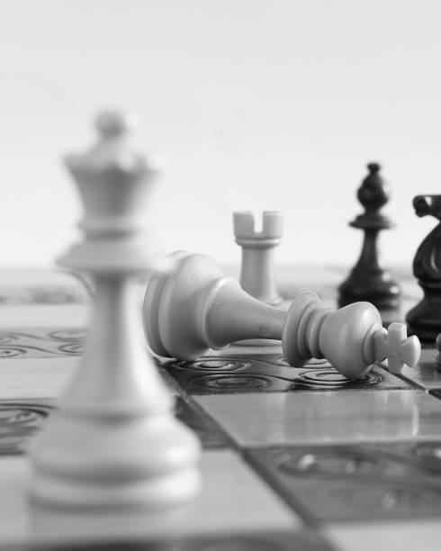 istock Chess photographed on a chessboard 1061308856