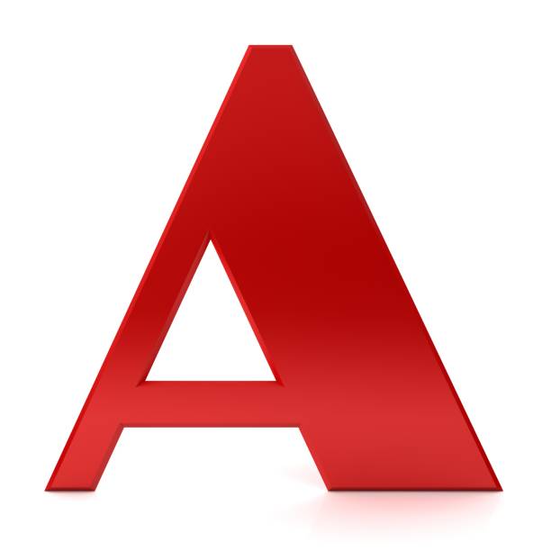 istock letter a 3d red sign render graphic isolated 1061318542