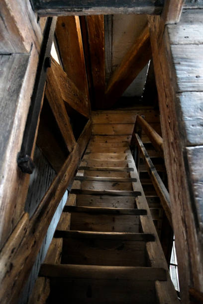 istock Old wooden stairs 1061322552