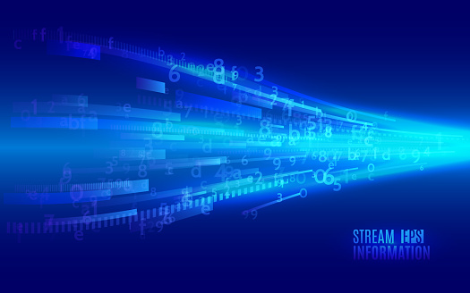 Code Swap Stream Background Streaming Binary Code Abstract Technology Background Stock Illustration ...