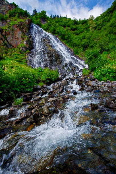 Horsetail Waterfall near Valdez Alaska