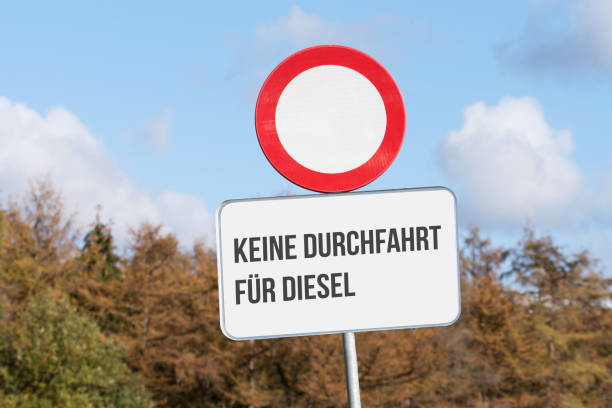 istock A sign indicates diesel driving ban 1061325000