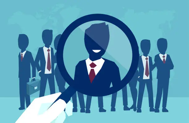 Vector illustration of Vector of a corporate recruitment process