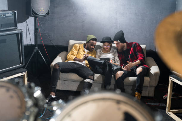 istock Contemporary Young People Chilling in Studio 1061327504
