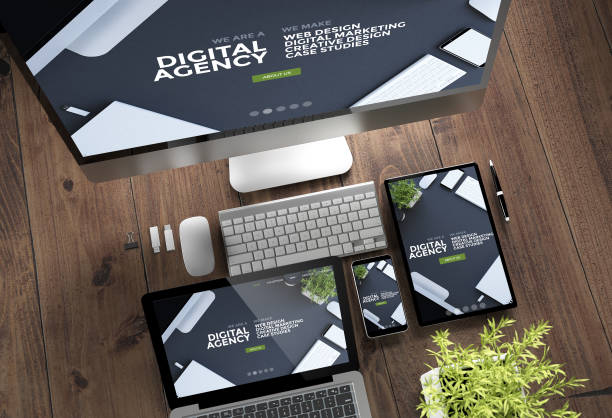 istock wooden desktop devices online digital agency responsive design 1061328642