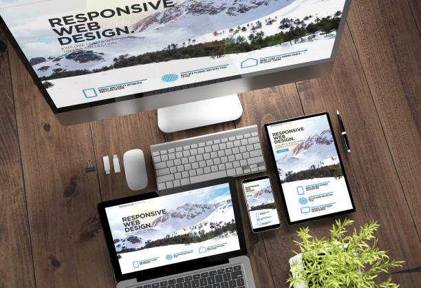 istock wooden desktop devices mountain snow 1061328682