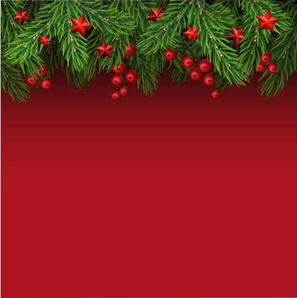 Christmas background with fir tree EPS10 file. It contains blending objects. Layered. grouped. Includes gradient mesh. fir tree pine backgrounds branch stock illustrations