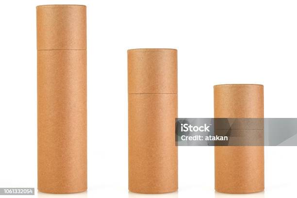 Empty Tube Craft Paper Box Stock Photo - Download Image Now - Cylinder, Tube, Cardboard