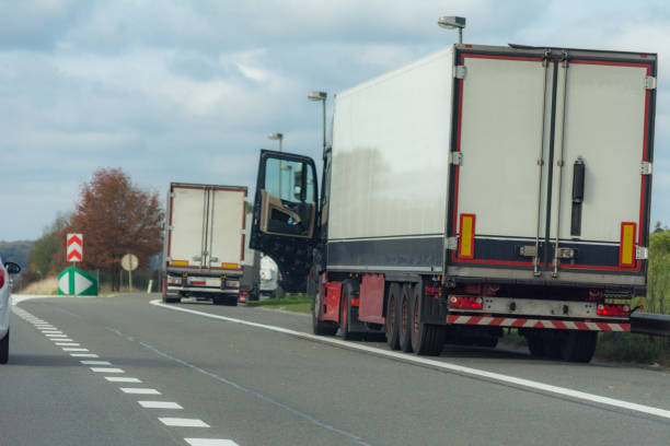 istock Truck stop on the hard shoulder 1061336148