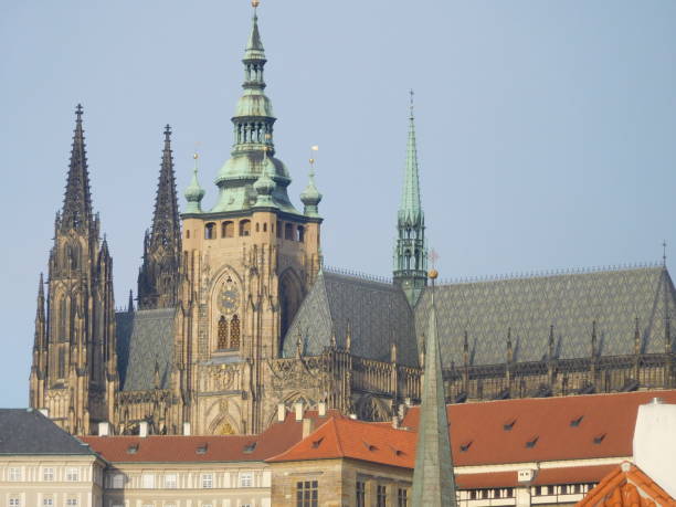 istock Statue on Charles Bridge with St Vitus 1061338576