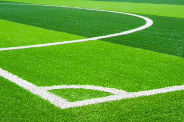 istock Corner of football field on artificial grass 1061341028