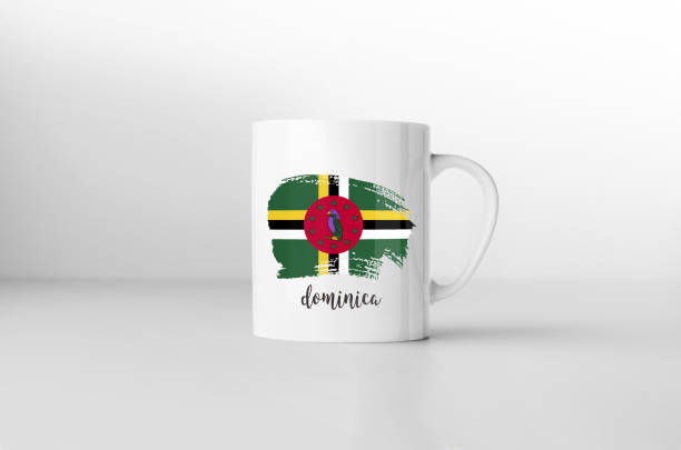 istock Dominica flag souvenir mug on white background. 3D rendering. 1061346640