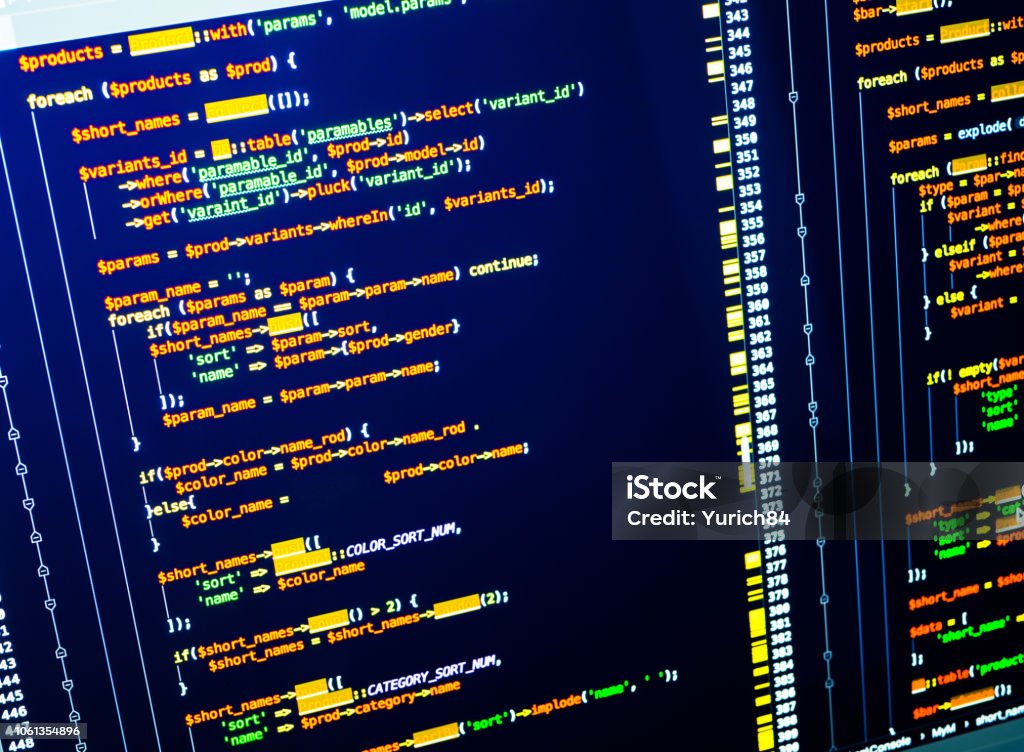 Backend Coding Workflow Of The Web Developing Colorful Code On Dark ...