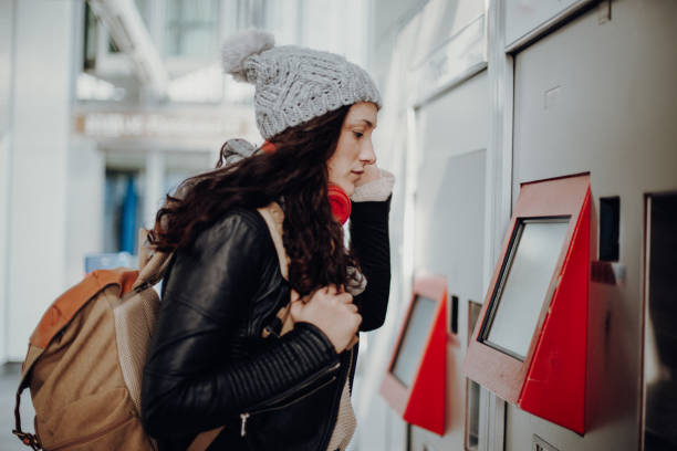 istock Young woman in public transport 1061364132