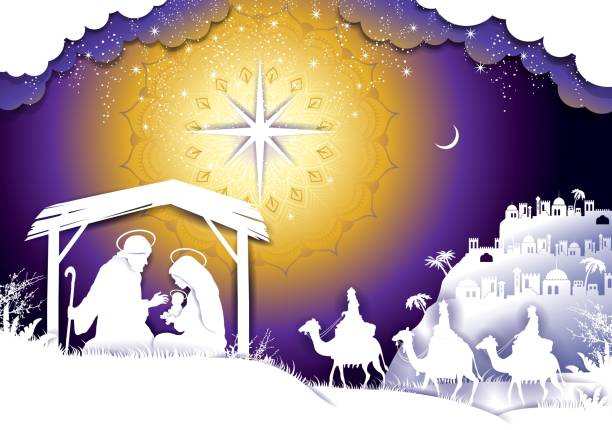 istock The Holy Family Landscape With King Wise Men 1061372452