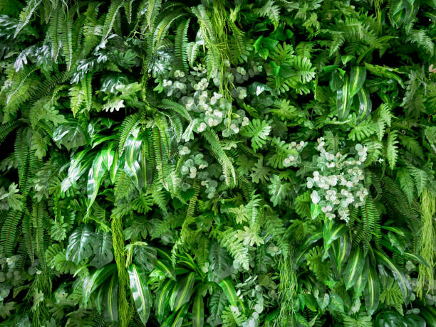 istock Full Frame Background of Green Artificial Plants 1061374344
