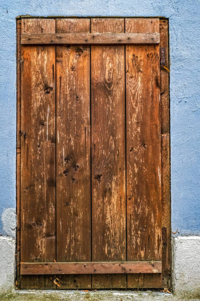 Old entrance wooden door-2 stock photo