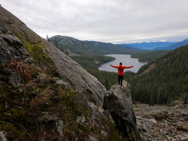 istock Solo hiking adventure in the mountains 1061379120