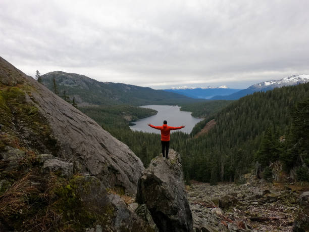 istock Solo hiking adventure in the mountains 1061379122