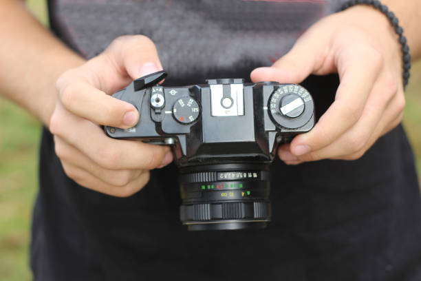 istock Young photographer take photos 1061380540