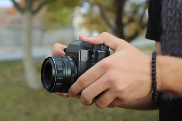 istock Young photographer take photos 1061380818