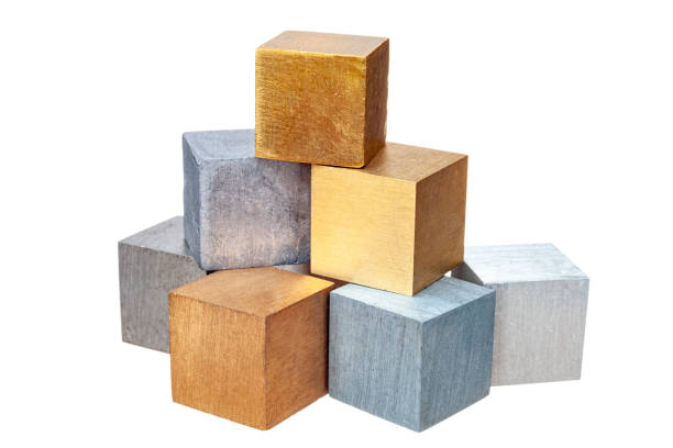 istock Metals Fe, Cu, Zn, Al, Pb, Br, on white 1061385992