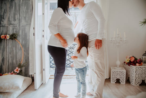 Young parents with child stock photo