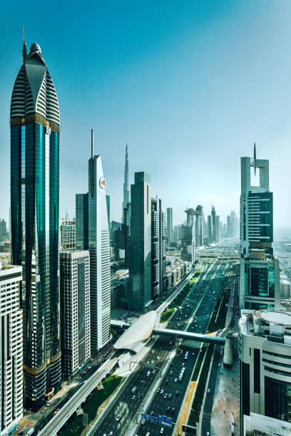 istock Modern Dubai Skyscrapers in Sheikh Zayed Road 1061390604
