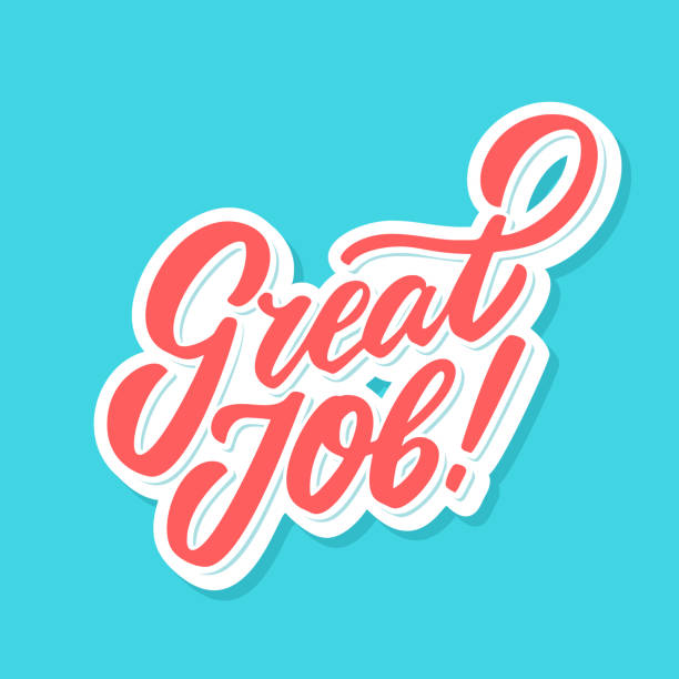 Great Job banner. Great Job banner. Hand lettering. Vector hand drawn illustration. speechless quotes stock illustrations