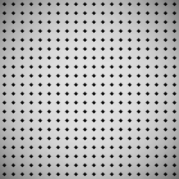Vector illustration of White Background with Perforated Pattern