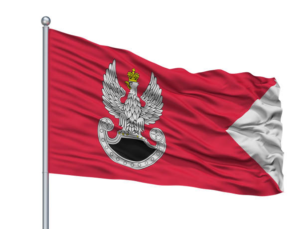 istock Special Forces Iiirp Flag On Flagpole, Isolated On White 1061393846