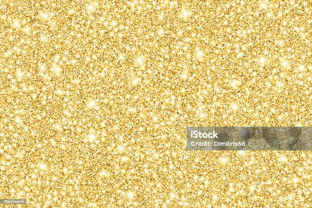 Gold Glitter Shiny Vector Background Stock Illustration - Download Image  Now - Gold - Metal, Gold Colored, Glittering - iStock