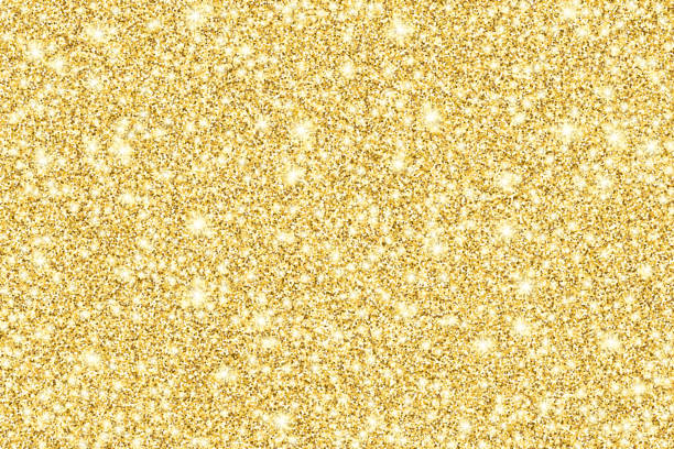 Gold glitter shiny vector background Gold glitter background. The eps file is organised into layers for background, glitter, and lights. glitter textures stock illustrations
