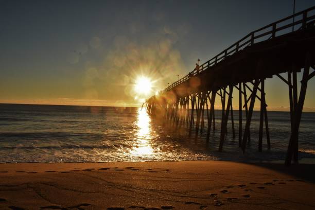 istock Sunrises at the pier of Kure Beach 1061403694