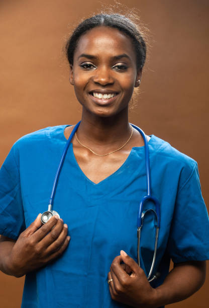 istock Young black female health care worker 1061404616