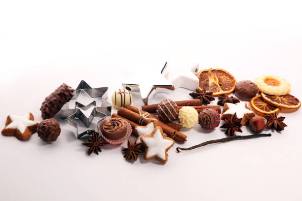 istock Baking christmas cookies. chocolate, cinnamon stars and spices. 1061411984