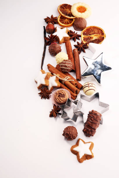 istock Baking christmas cookies. chocolate, cinnamon stars and spices. 1061412258