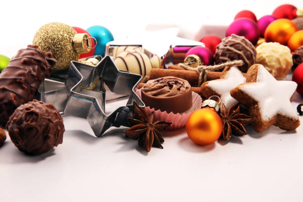 istock Baking christmas cookies. chocolate, cinnamon stars and spices. 1061412574