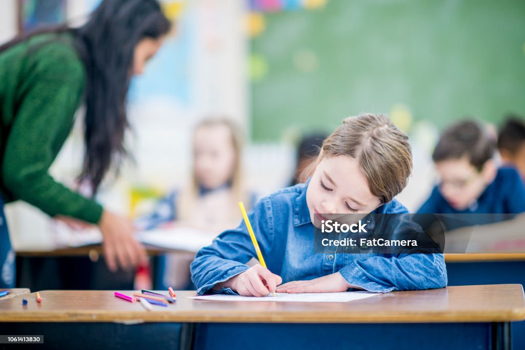 In Class Ework Class Work Stock Photo - Download Image Now - Canada, Childhood ...
