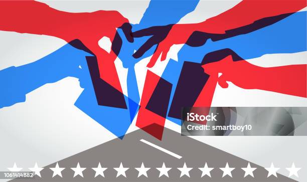 Voting In Usa Elections - Arte vetorial de stock e mais imagens de Eleição - Eleição, Votação, EUA