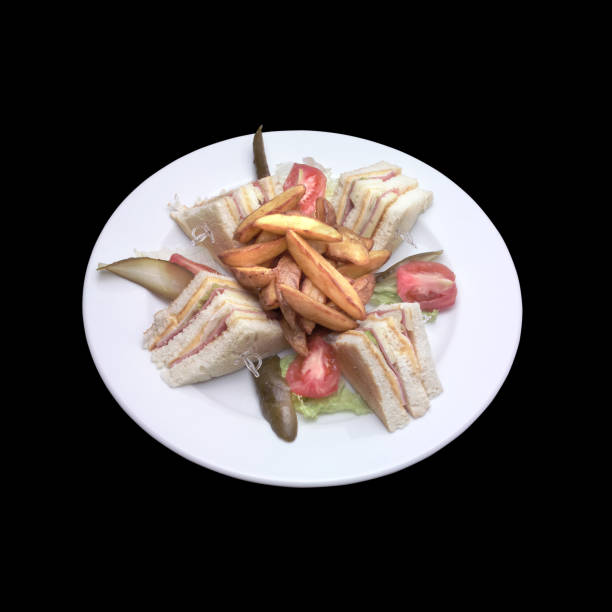 istock Close up fresh sandwich plate 1061420258