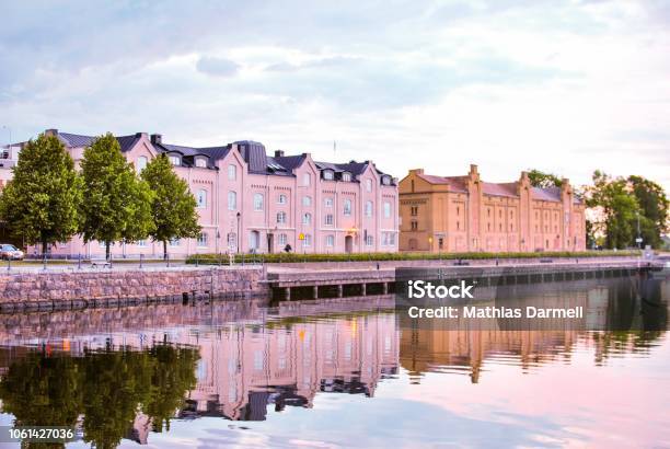 Reflections In The River Stock Photo - Download Image Now - Gavle, Sweden, Architecture