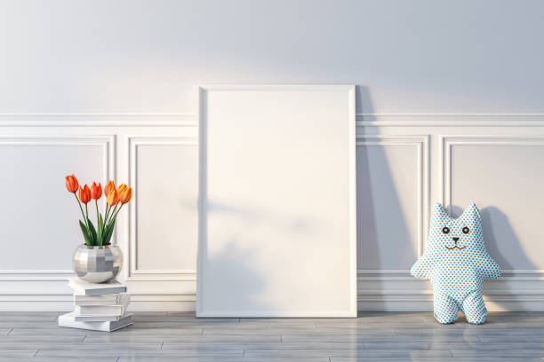 istock Kids toy with poster frame mockup 1061427098