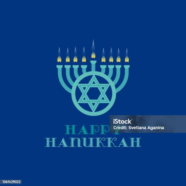 Happy Hanukkah Holiday Stock Illustration - Download Image Now - Art, Banner - Sign, Bright