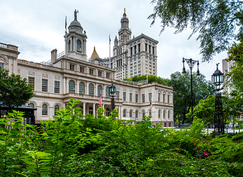 City Hall building in Manhattan New York City , usa