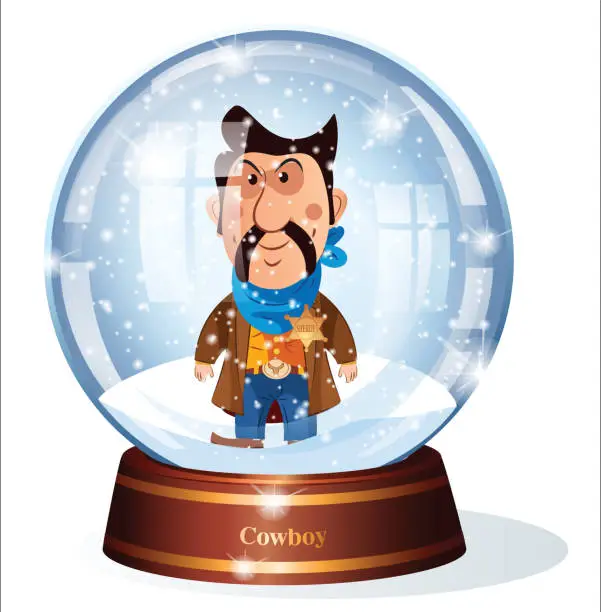 Vector illustration of Snow Globe, Sharif