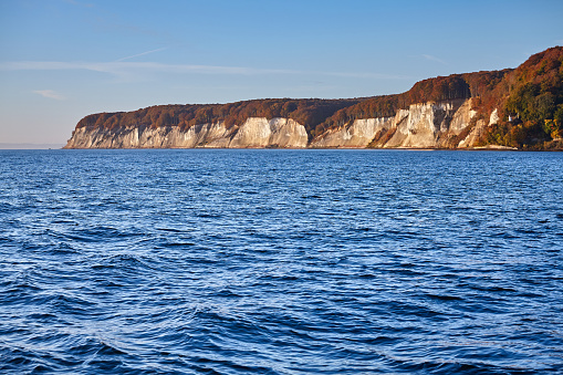 Baltic Sea coast with Rugia Island chalk cliffs.