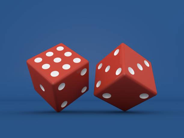 istock Casino dice on a blue background. 1061438838