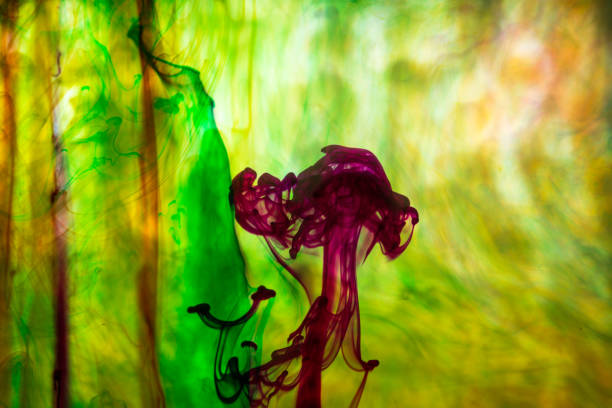 istock Acrylic colors and ink in water. 1061439592